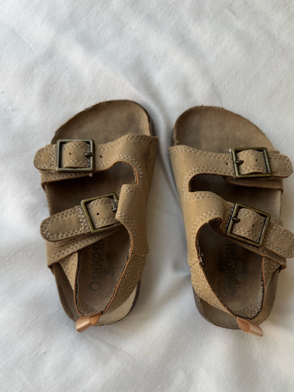 OshKosh B'gosh Tan Double-Buckle Kids Sandals